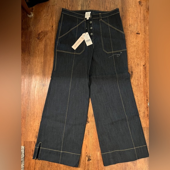 5 â 7 - Cinq á Sept Denim cropped jeans Sz 10 - Picture 6 of 6